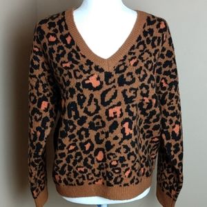 Asos women's leopard print sweater sz 4